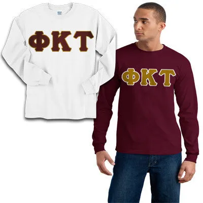 Phi Kappa Tau Long-Sleeve Shirt, 2-Pack Bundle Deal - Gildan 2400 - TWILL