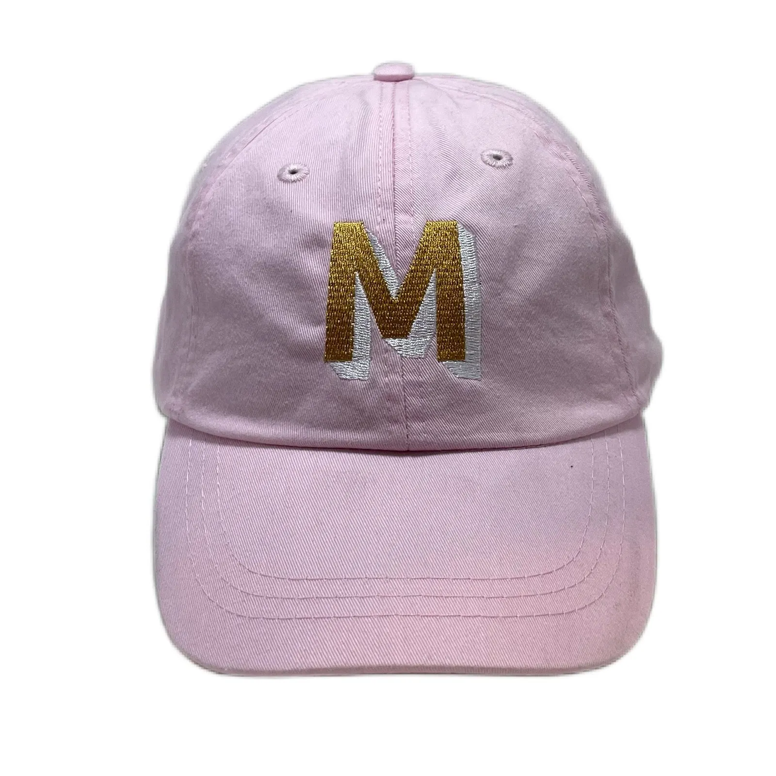 Pink Dad Hat - Pink & Orange Shadow Block Lettering