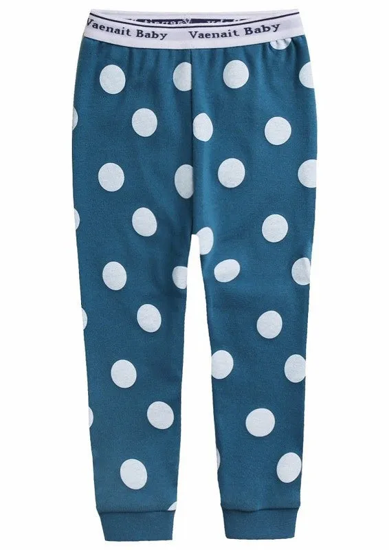 Polka Dot Blue Long Sleeve Pajama