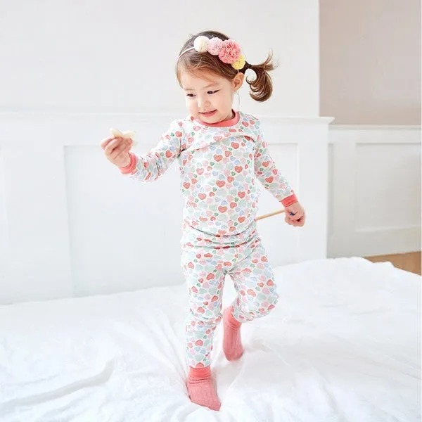 Pongdang Heart Long Sleeve Pajamas