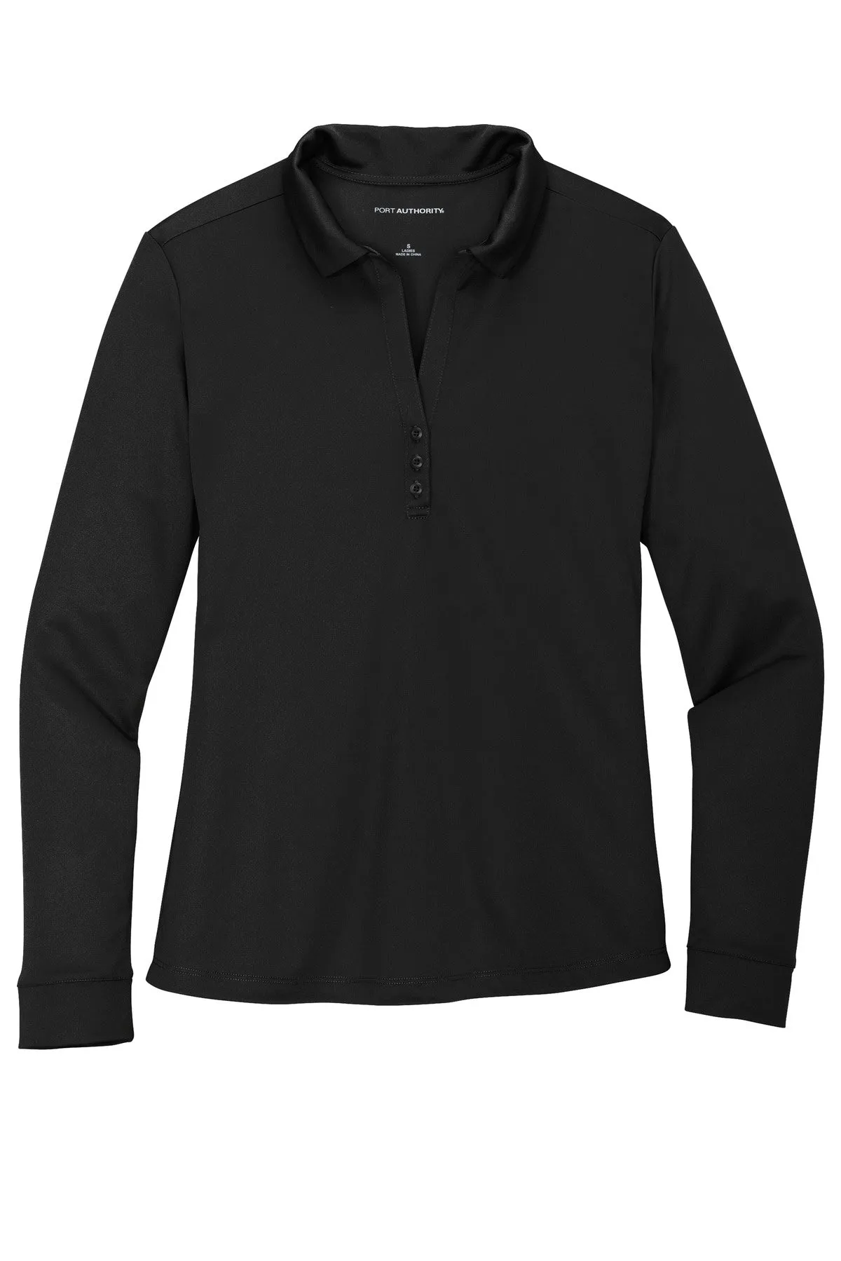 Port Authority Ladies Silk Touch ™ Performance Long Sleeve Polo. L540LS