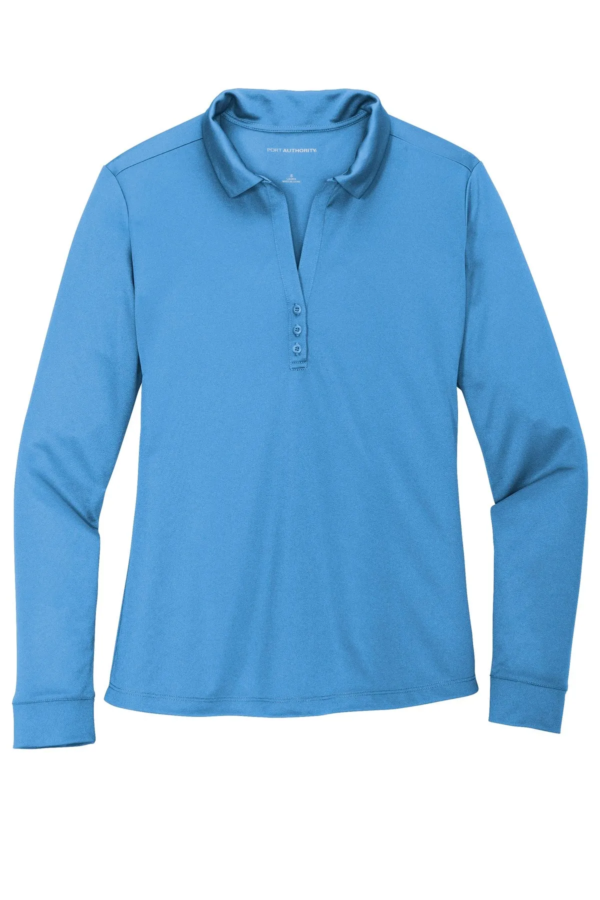 Port Authority Ladies Silk Touch ™ Performance Long Sleeve Polo. L540LS