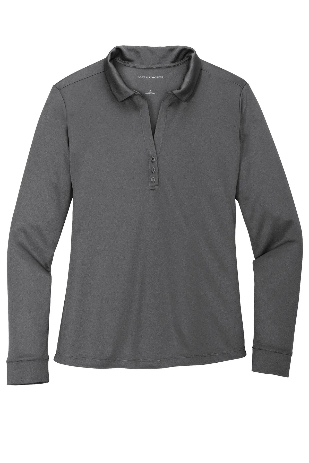 Port Authority Ladies Silk Touch ™ Performance Long Sleeve Polo. L540LS