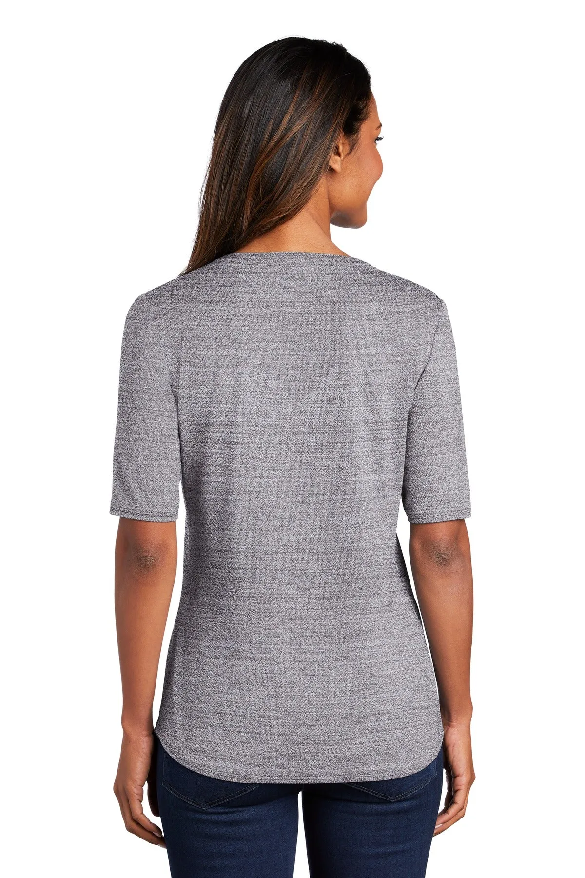 Port Authority Ladies Stretch Heather Open Neck Top LK583