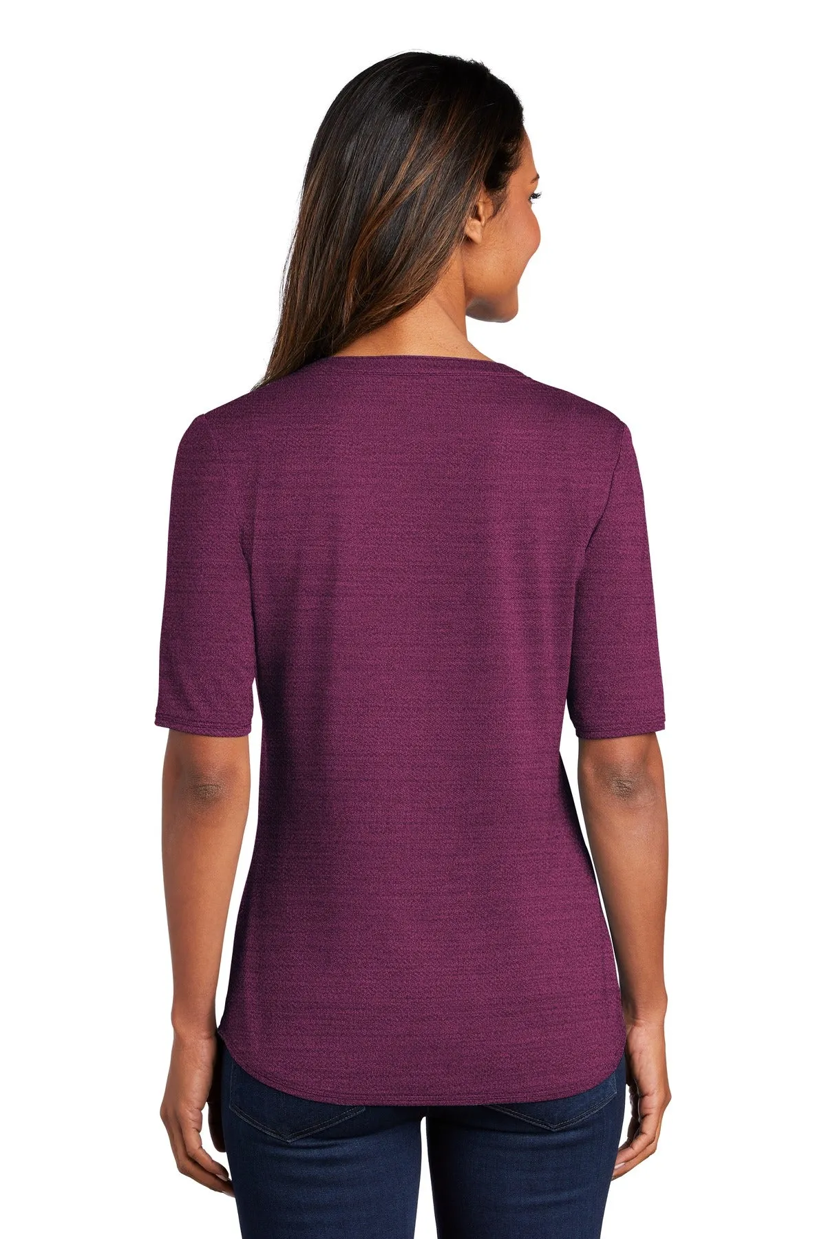 Port Authority Ladies Stretch Heather Open Neck Top LK583