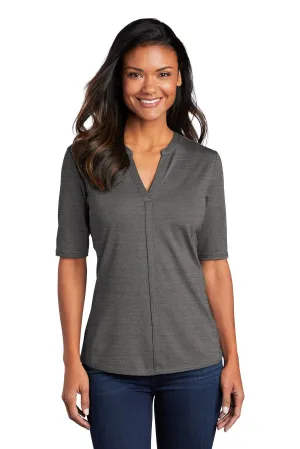 Port Authority Ladies Stretch Heather Open Neck Top LK583