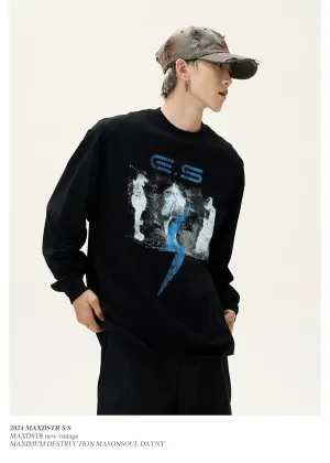 Portrait Print Long Sleeve T-Shirt