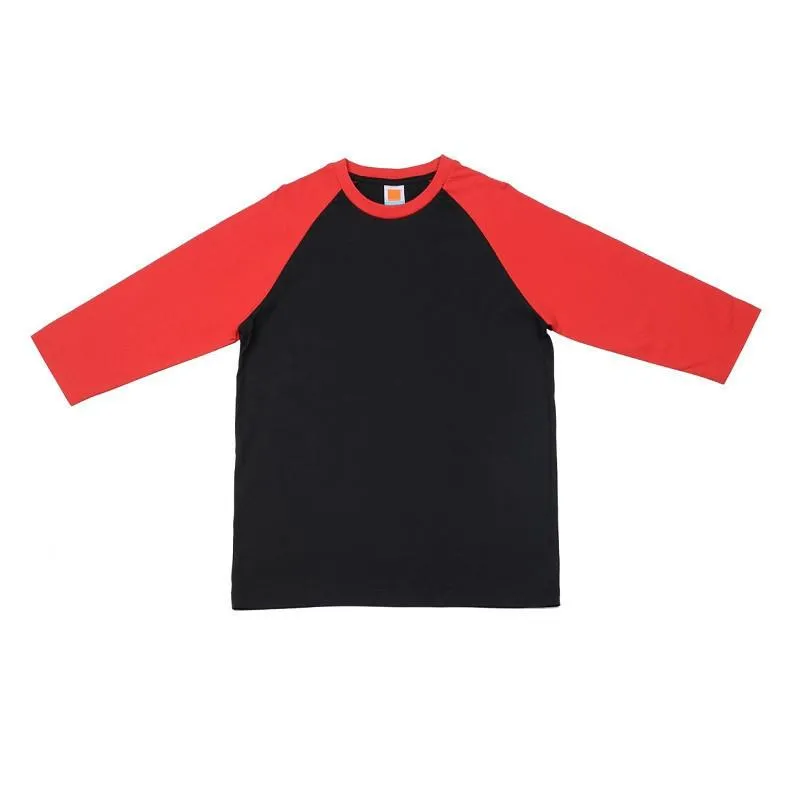 Raglan Mid Long Sleeve Round Neck T-shirt