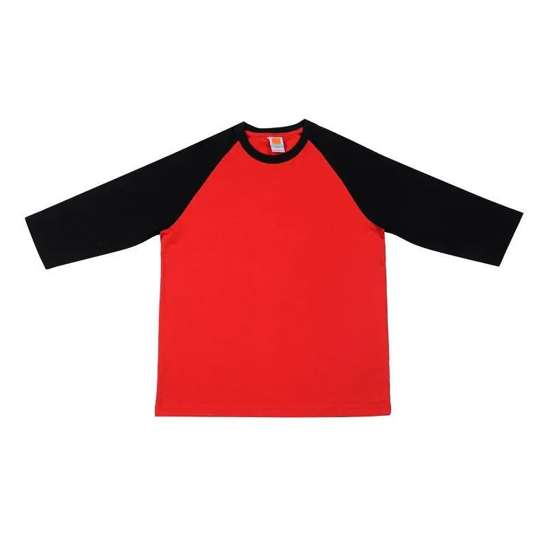 Raglan Mid Long Sleeve Round Neck T-shirt