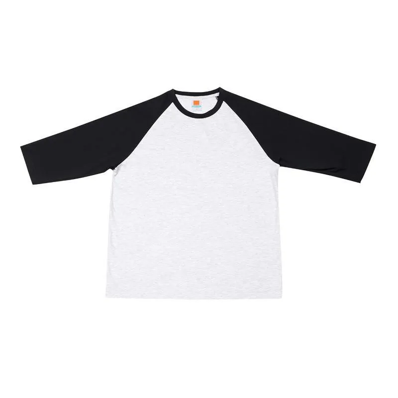 Raglan Mid Long Sleeve Round Neck T-shirt