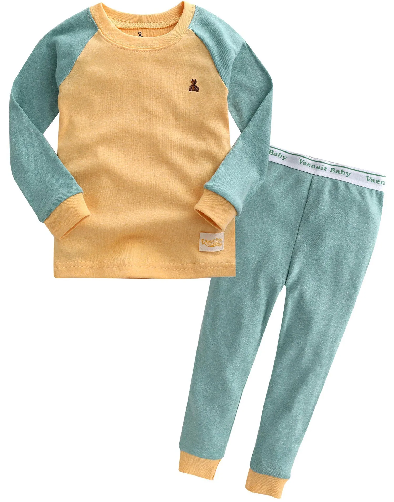 Raglan Yellow Long Sleeve Pajamas