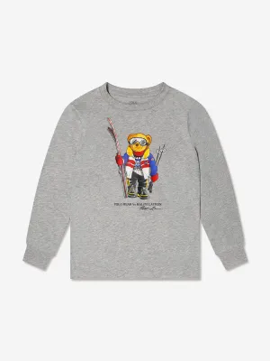 Ralph Lauren Boys Long Sleeve Ski Bear T-Shirt