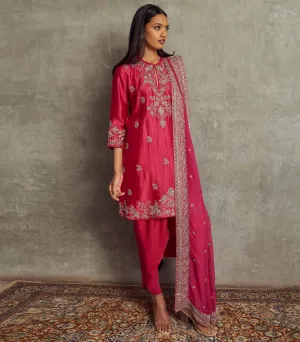 Rani Pink Embroidered Tunic Set