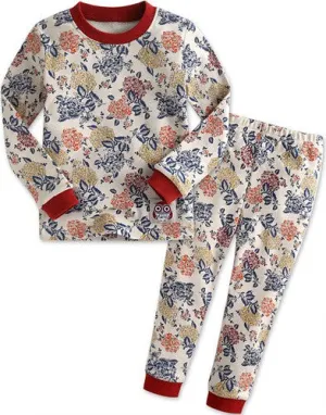 Red Garden Long Sleeve Pajama