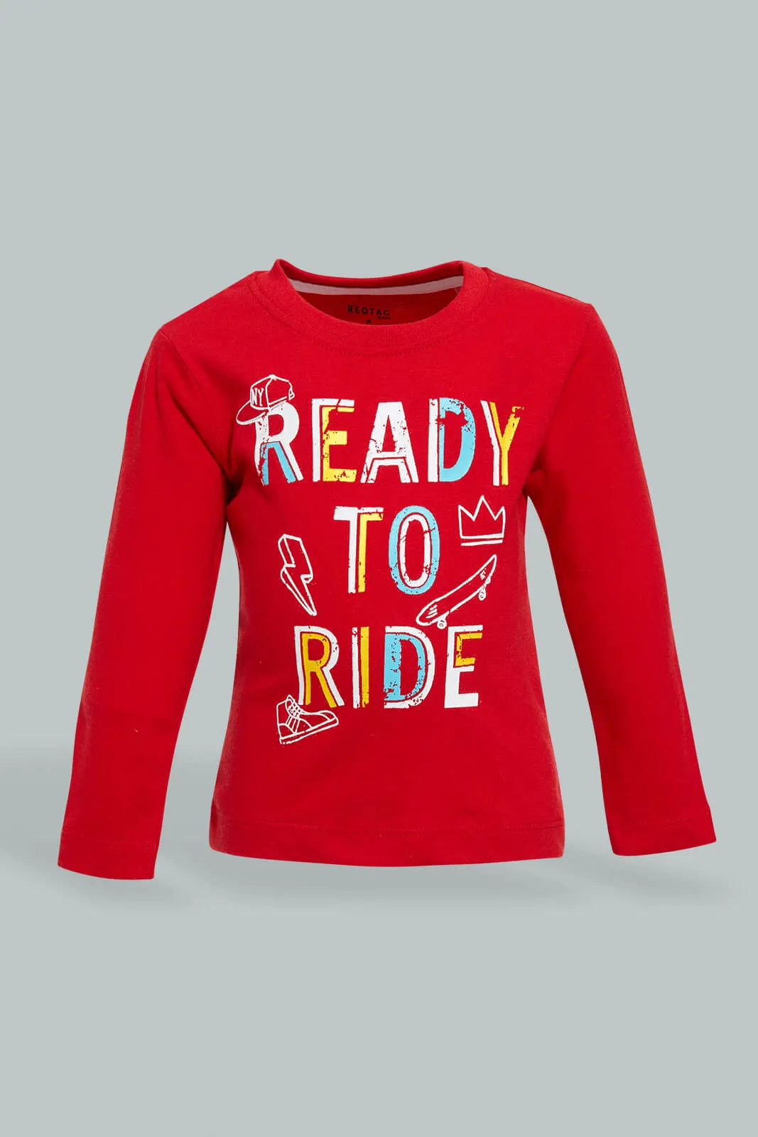 Red Slogan Print T-Shirt