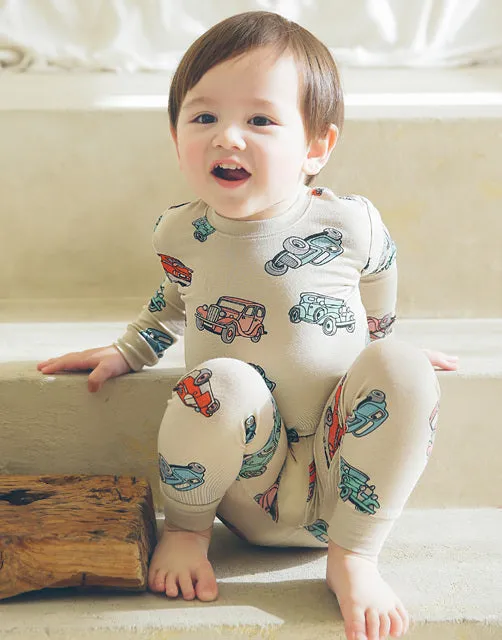 Retro Car Modal Long Sleeve Pajama