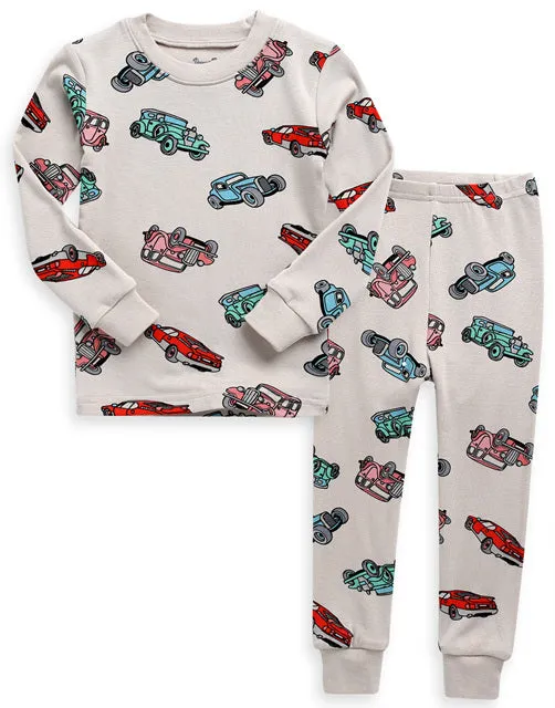 Retro Car Modal Long Sleeve Pajama