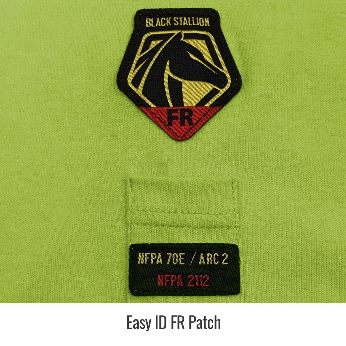 Revco TF2511-LM 7 oz. Lime FR Cotton Long Sleeve NFPA 2112 & NFPA 70E w/ Reflective Tape Shirt