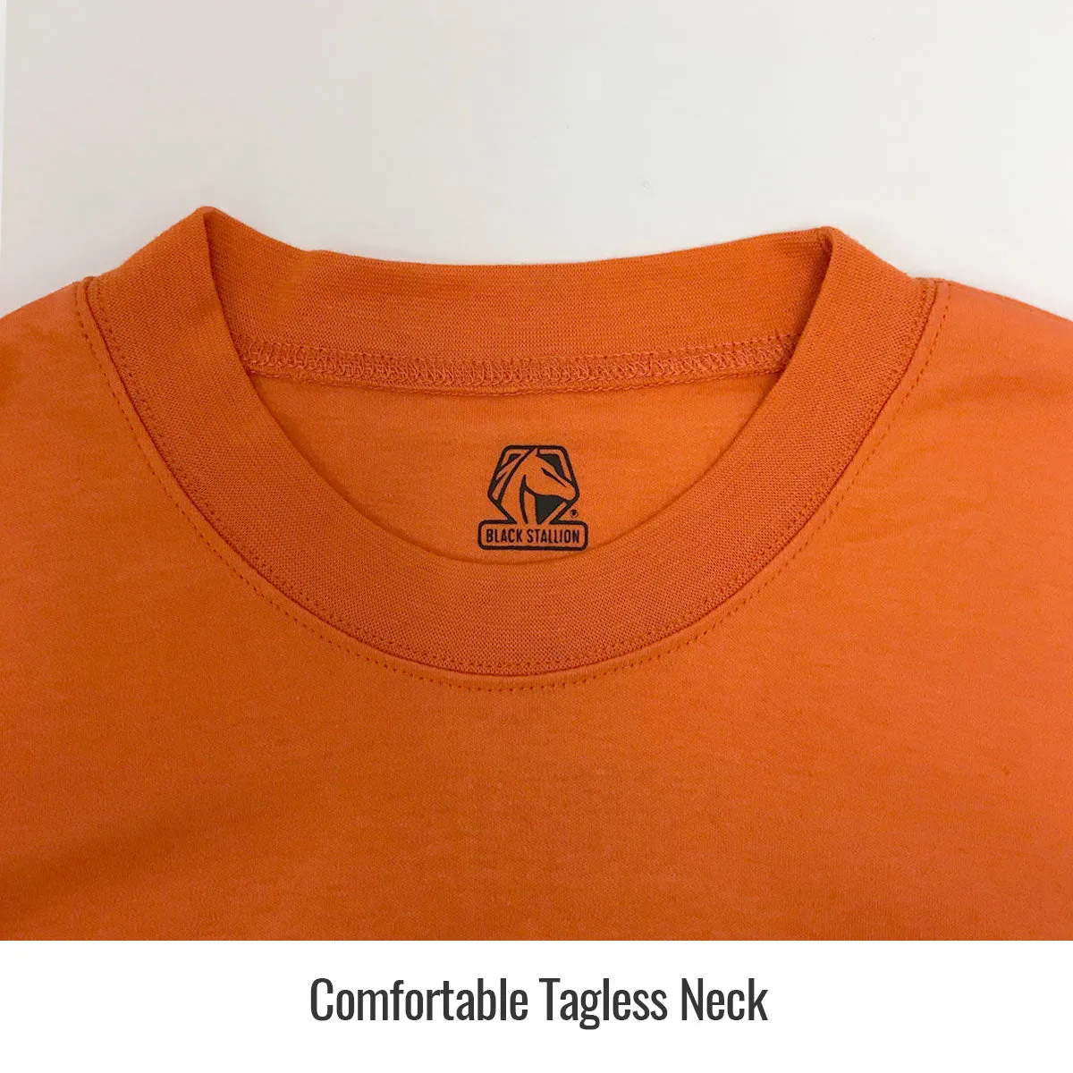 Revco TF2511-OR 7 oz. Orange FR Cotton Long Sleeve NFPA 2112 & NFPA 70E w/ Reflective Tape Shirt