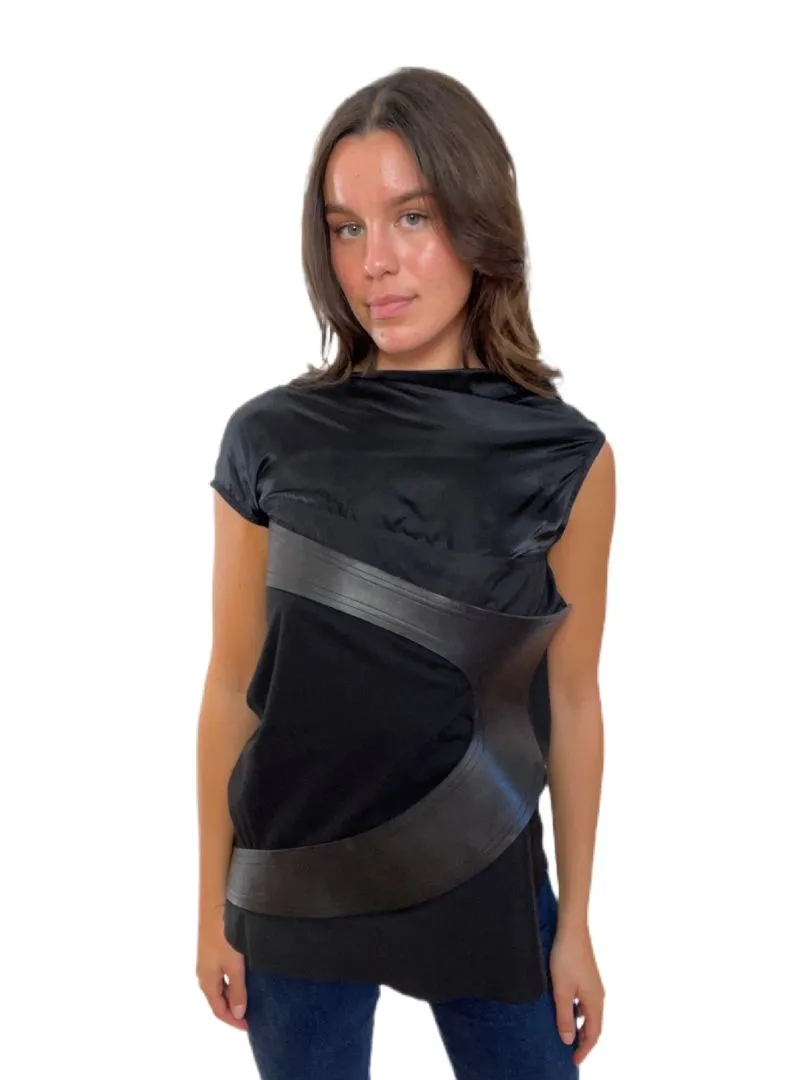 Rick Owens Black Tunic Top. Size: 34