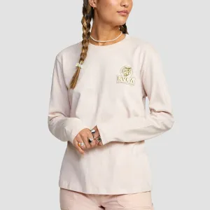 RVCA Relaxed Longsleeve T-Shirt Blush - Womens