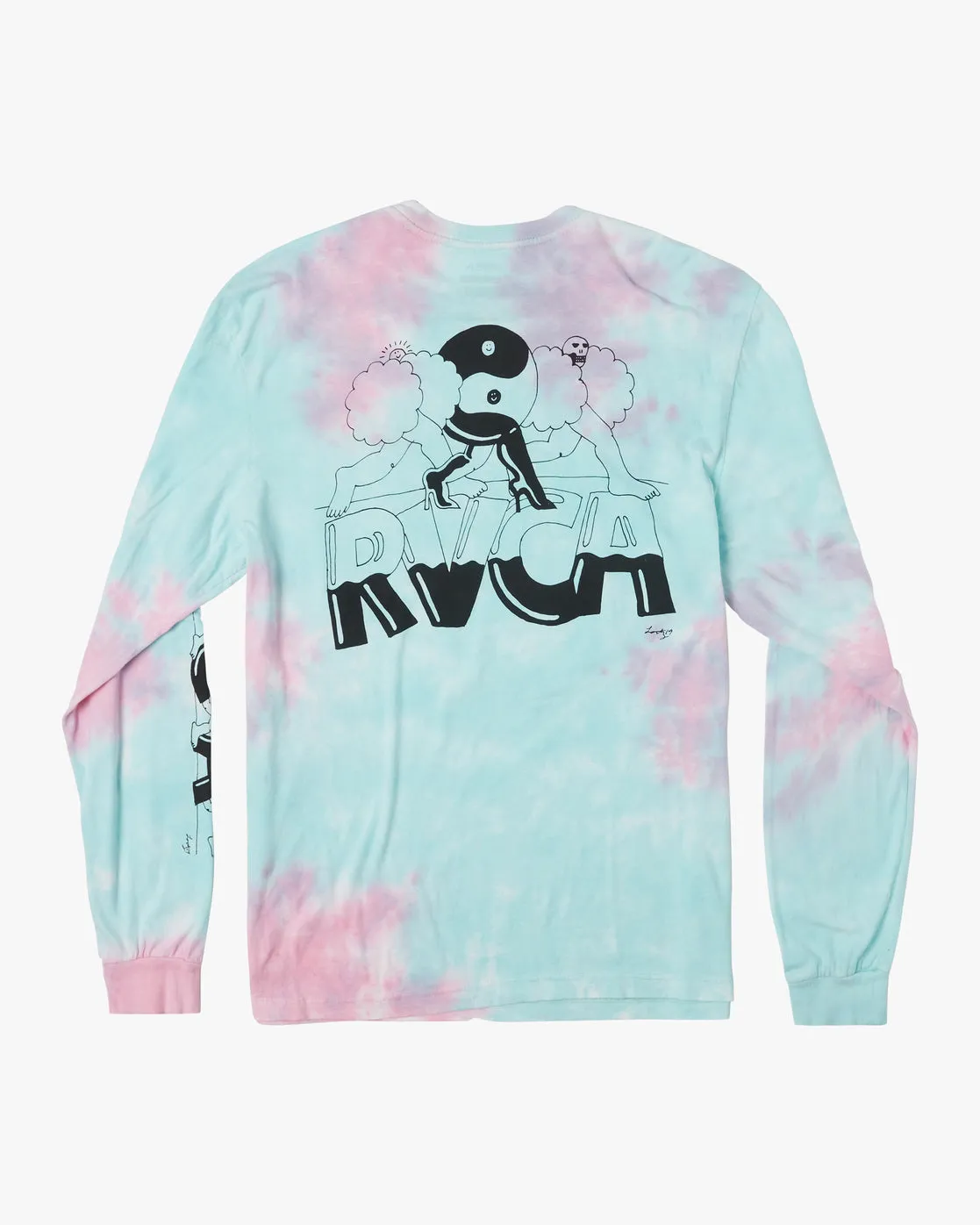 RVCA X Jesse Lortz Long Sleeve Tee - White Tie Dye