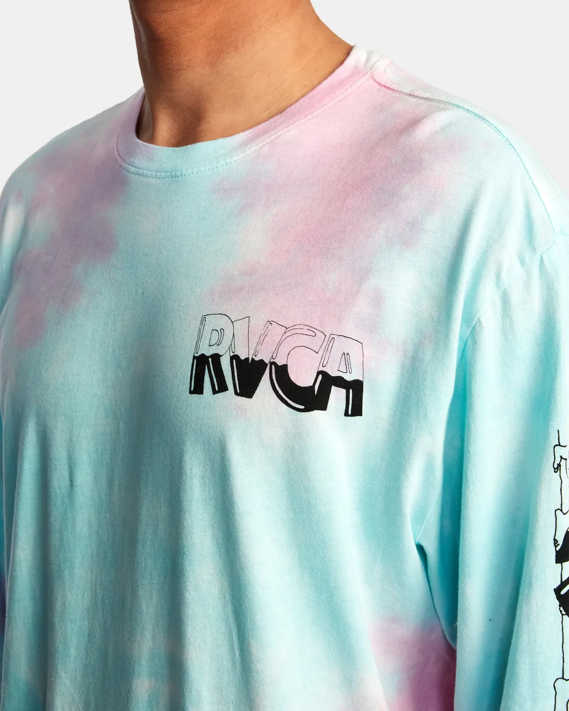 RVCA X Jesse Lortz Long Sleeve Tee - White Tie Dye