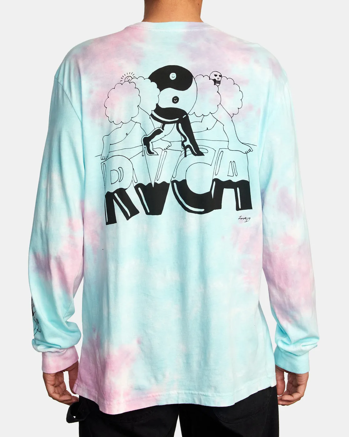 RVCA X Jesse Lortz Long Sleeve Tee - White Tie Dye