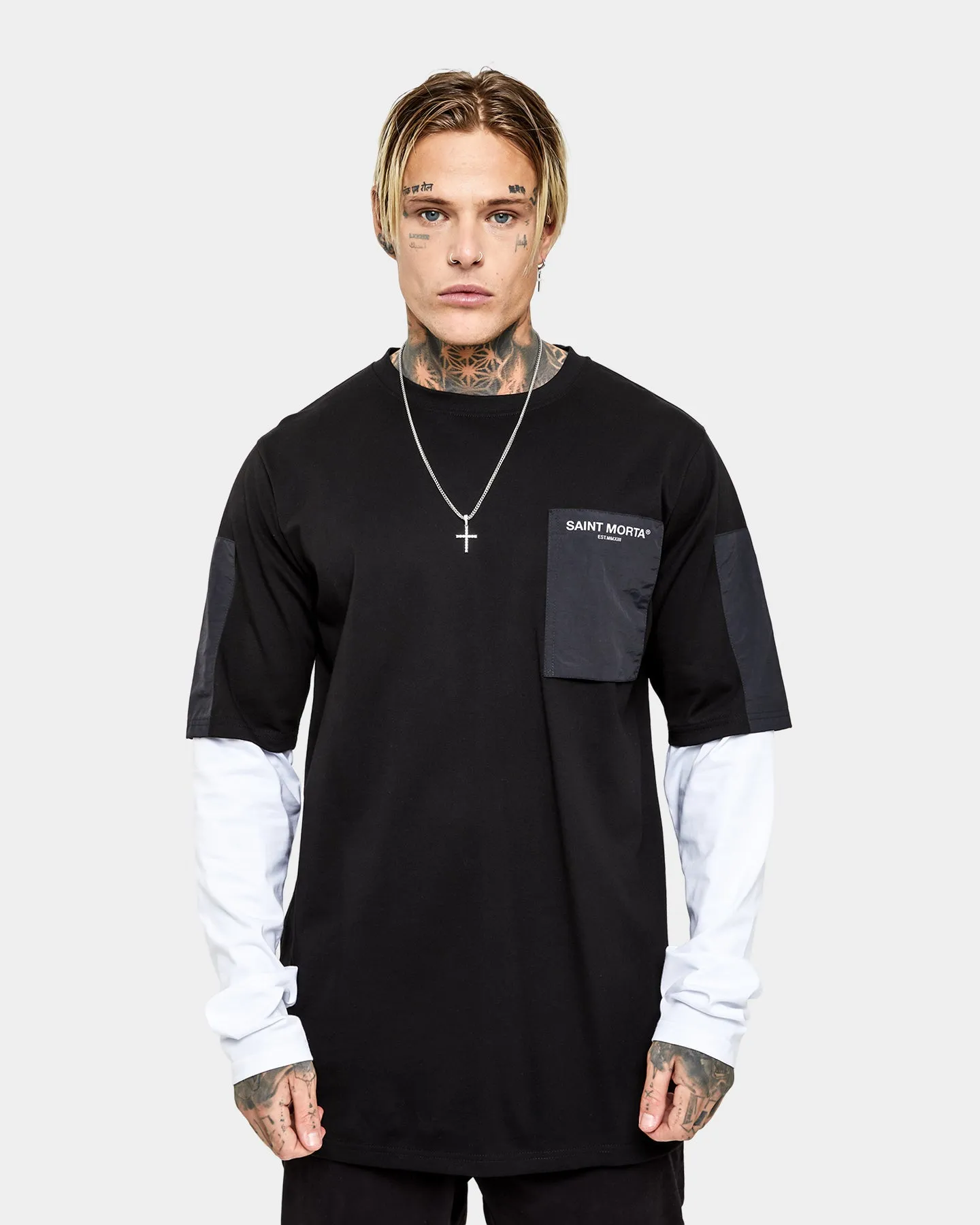 Saint Morta Avalanche Long Sleeve T-Shirt Black/White