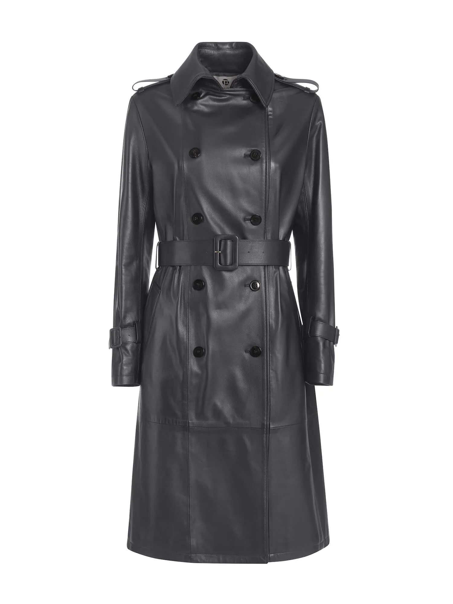 Sandra Italian Lambskin Leather Trench Coat