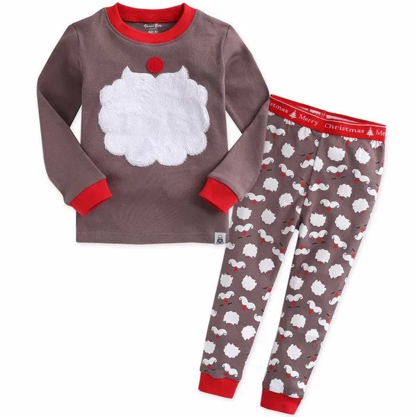 Santa Brown Long Sleeve Pajama