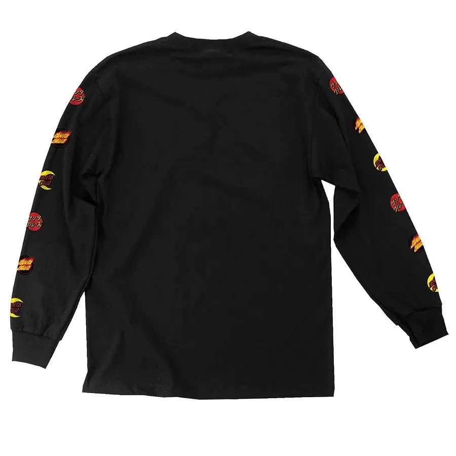 Santa Cruz Group Dot Long Sleeve Mens T-Shirt - Black