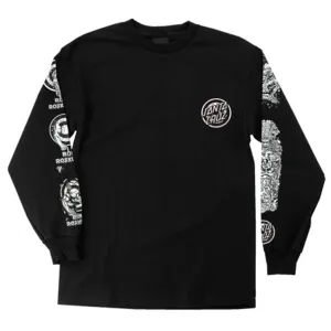 Santa Cruz Screaming Hand Regular L/S T-Shirt - Black