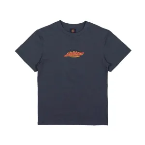 Santa Cruz Ultimate Flame Dot Centre Youth Tee Charcoal