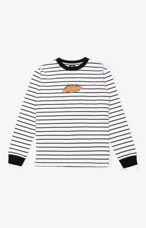 Santa Cruz Ultimate Flame Strip Longsleeve T-Shirt, Black/White