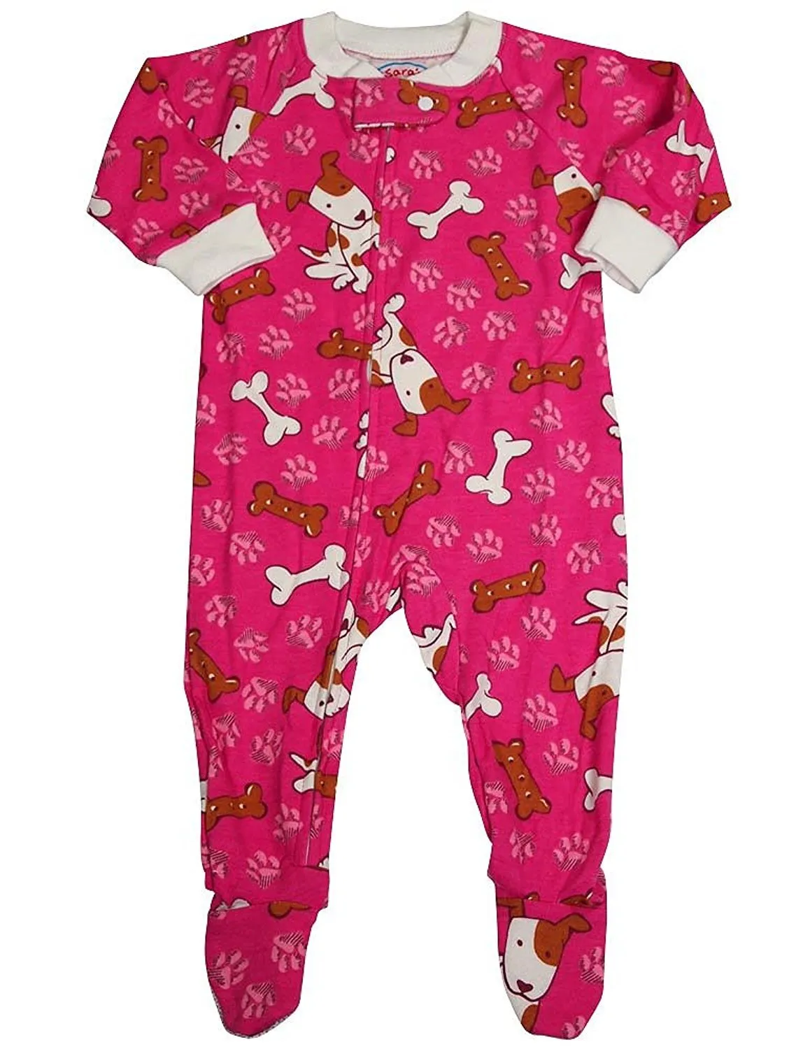 Sara's Prints - Baby Girls Long Sleeve Footed Coverall