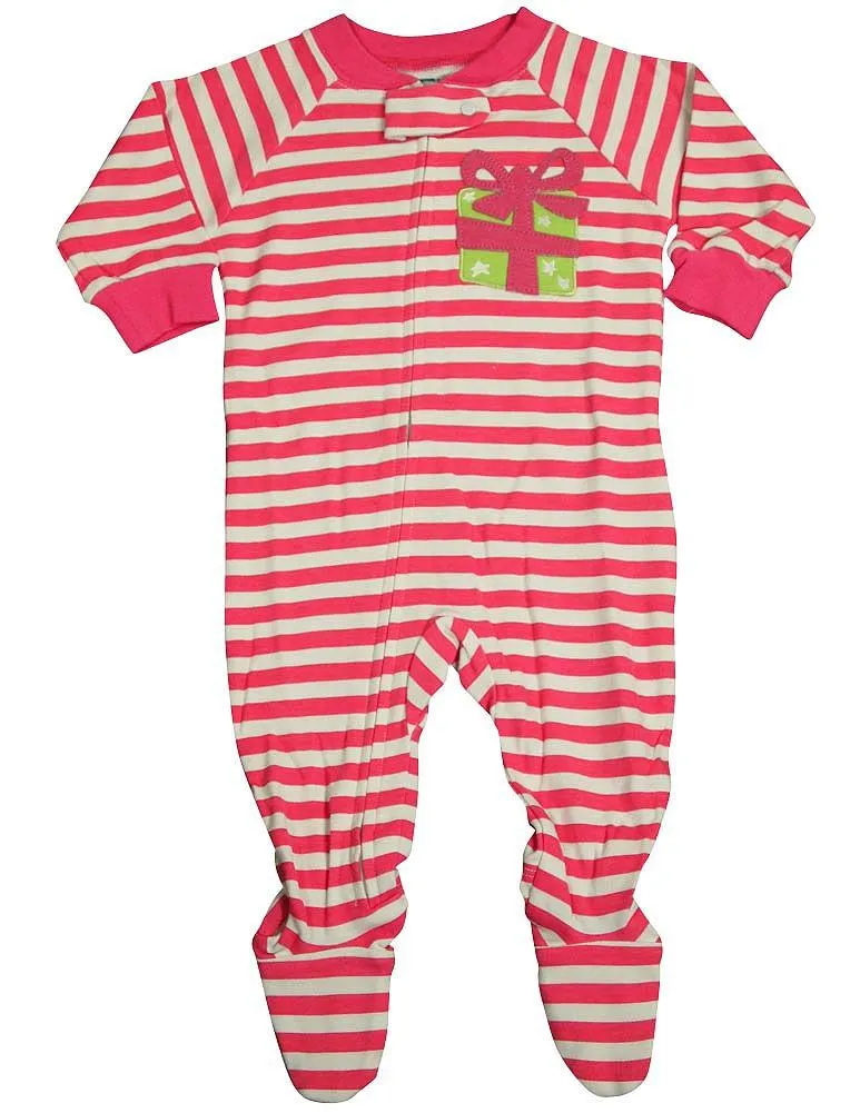 Sara's Prints - Baby Girls Long Sleeve Footed Coverall