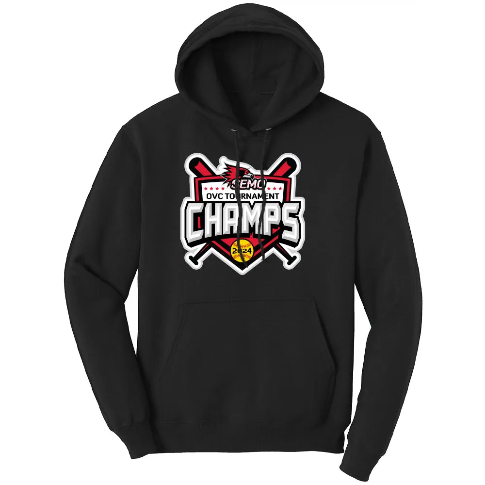 SEMO Redhawks 2024 Softball OVC Tournament Champions Pullover Hoodie