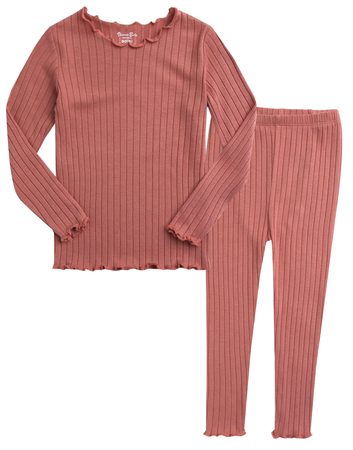 Shirring Dusty Pink Long Sleeve Pajama