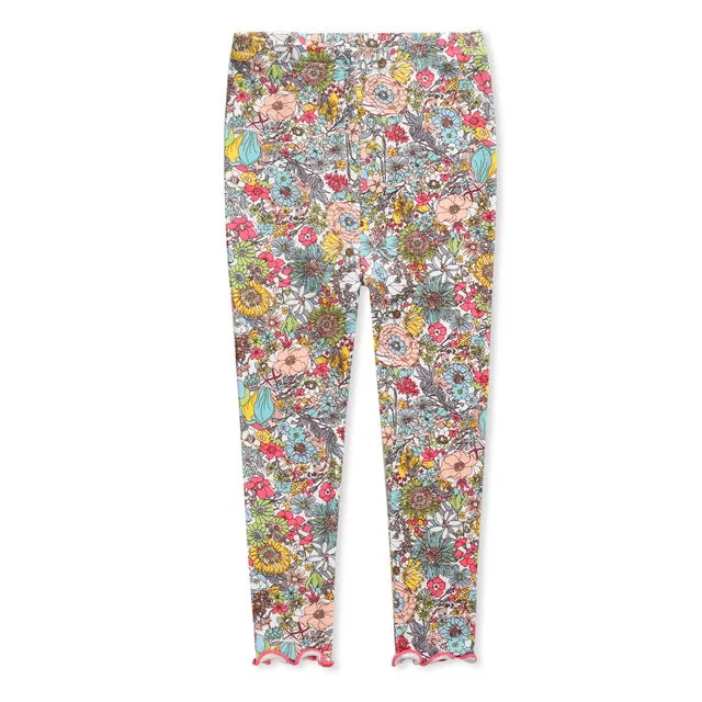 Shirring Floral Modal Long Sleeve Pajama