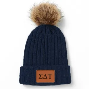 Sigma Delta Tau Pom Pom Beanie Hat