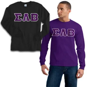 Sigma Lambda Beta Long-Sleeve Shirt, 2-Pack Bundle Deal - Gildan 2400 - TWILL