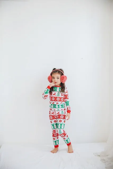 Snow Flower Long Sleeve Pajama