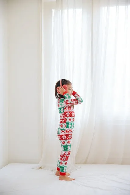 Snow Flower Long Sleeve Pajama