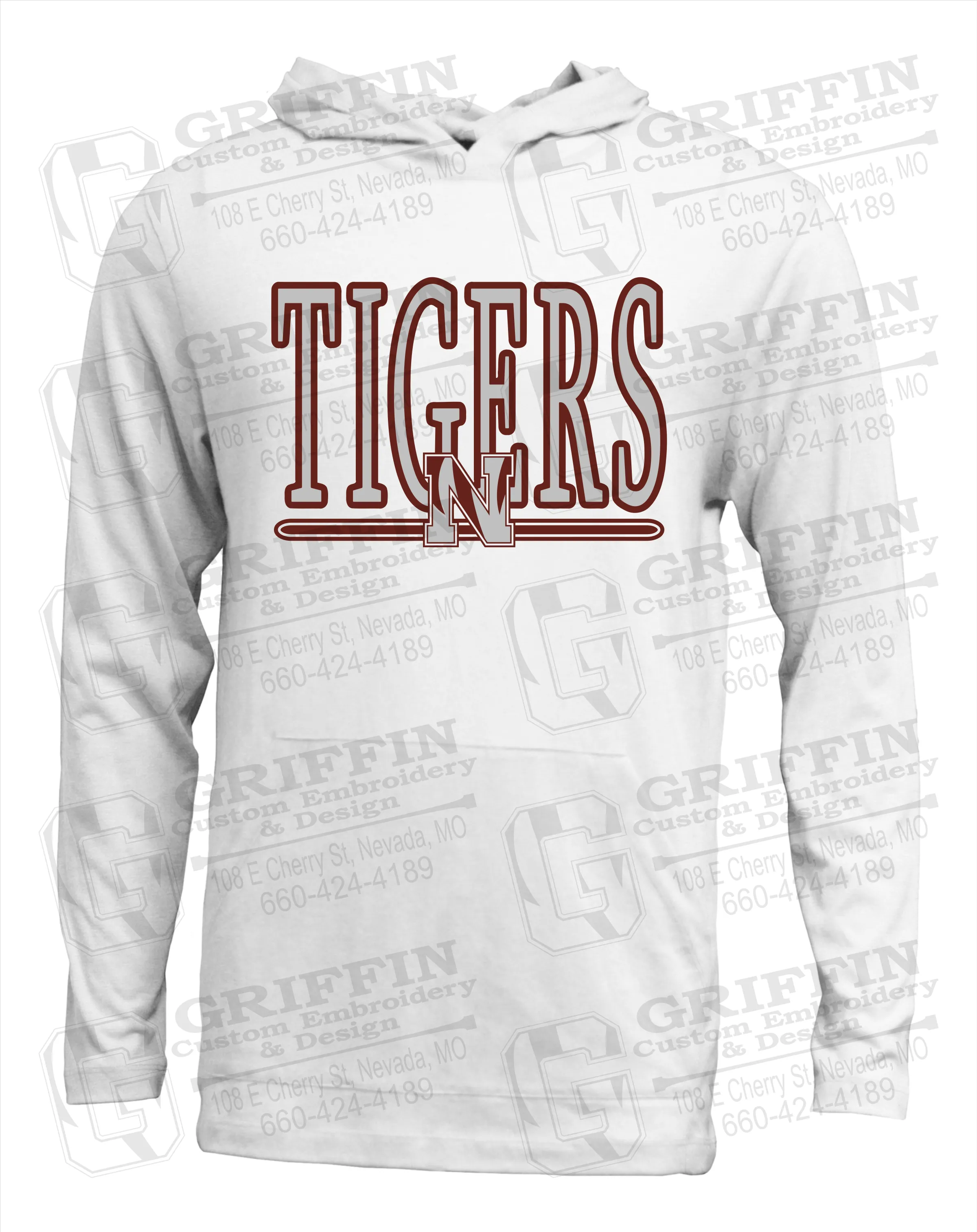 Soft-Tek T-Shirt Hoodie - Nevada Tigers 23-K