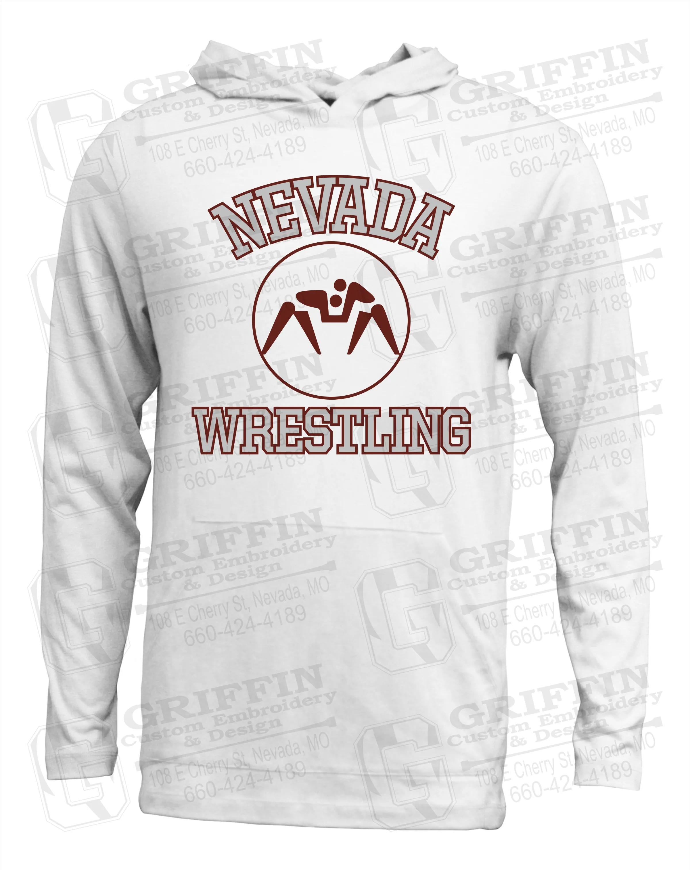 Soft-Tek T-Shirt Hoodie - Wrestling - Nevada Tigers 24-J