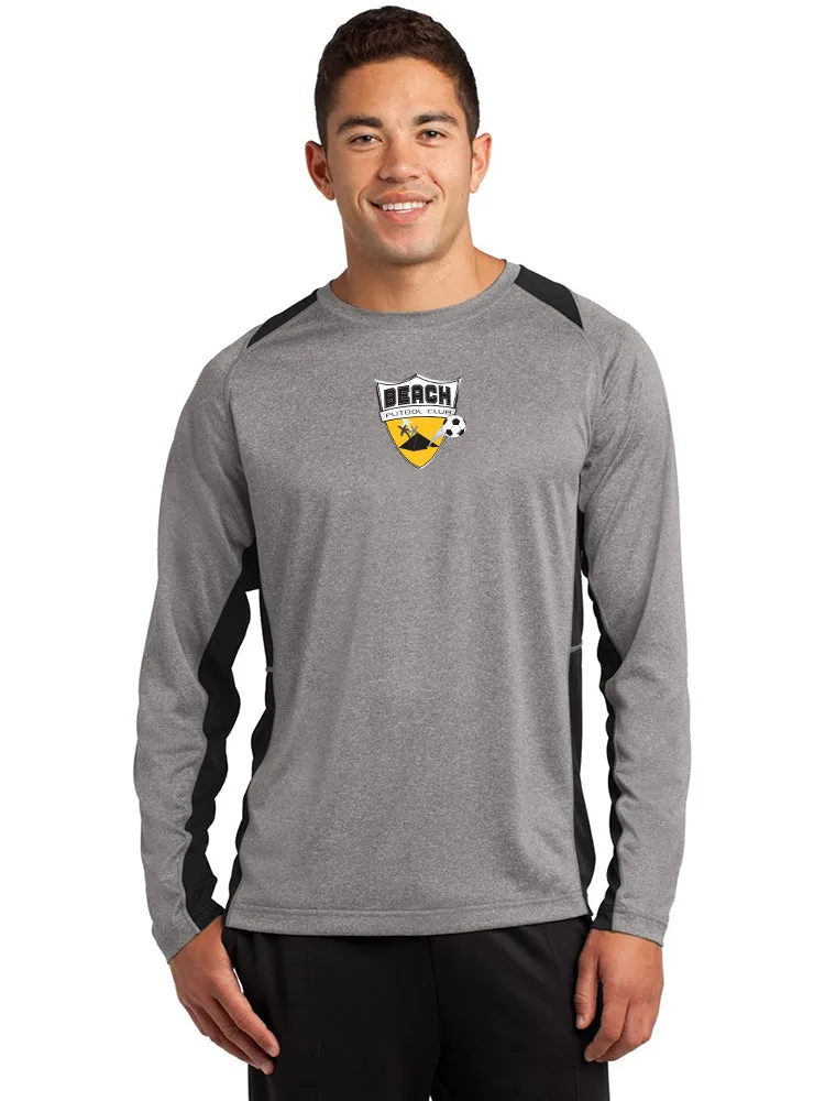 Sport-Tek® Long Sleeve Heather Colorblock Contender™ Tee