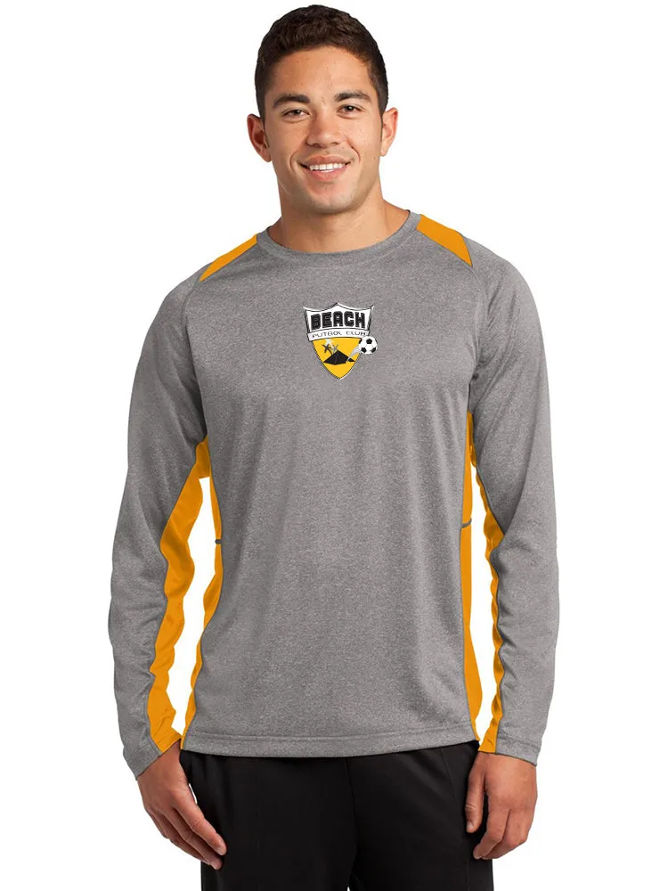 Sport-Tek® Long Sleeve Heather Colorblock Contender™ Tee