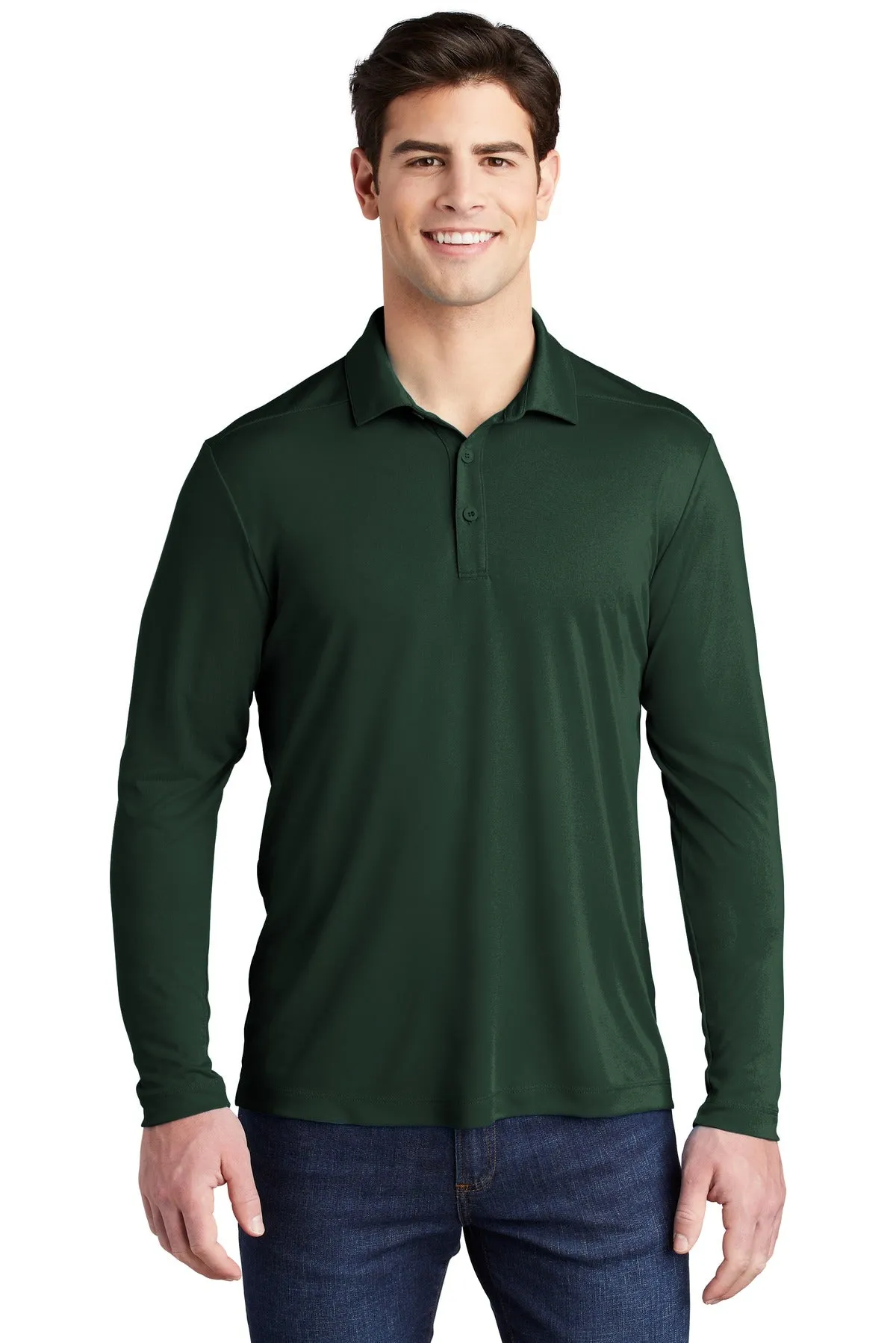 Sport-Tek Posi-UV Pro Long Sleeve Polo. ST520LS