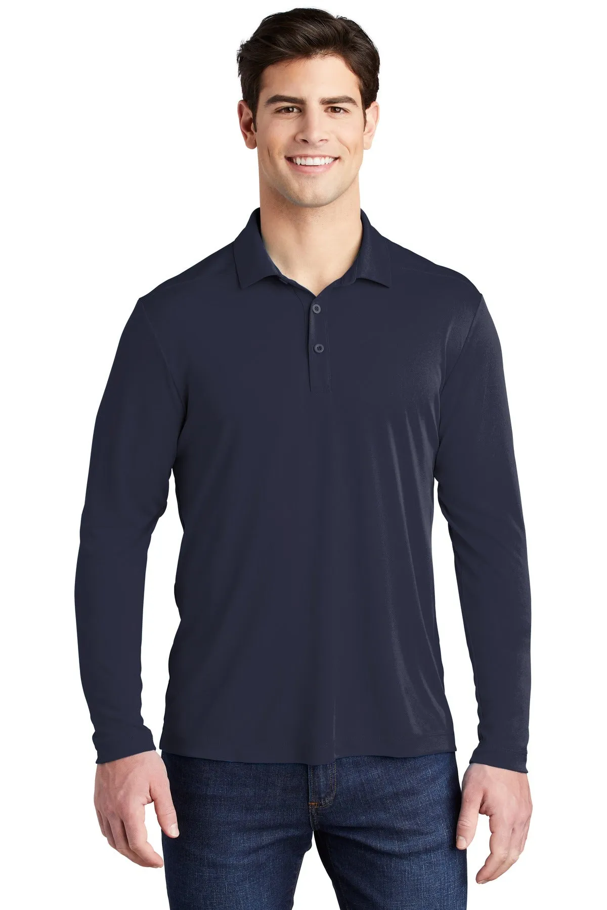 Sport-Tek Posi-UV Pro Long Sleeve Polo. ST520LS